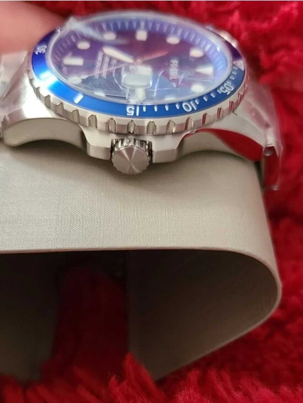 Fossil Blue Men's Bracelet Watch.. Stainless Steel Band... Brand New & Authentic